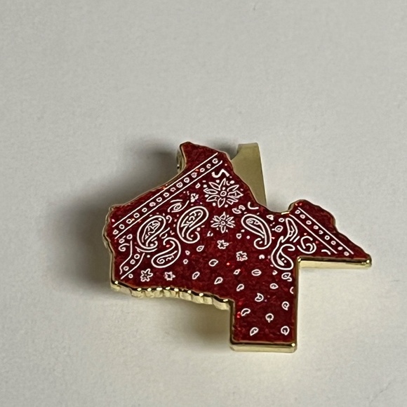 Texas State Paisley Blip Hat Pin Streetwear Hats Bag Fitted New Era Glitter Red - Picture 4 of 8